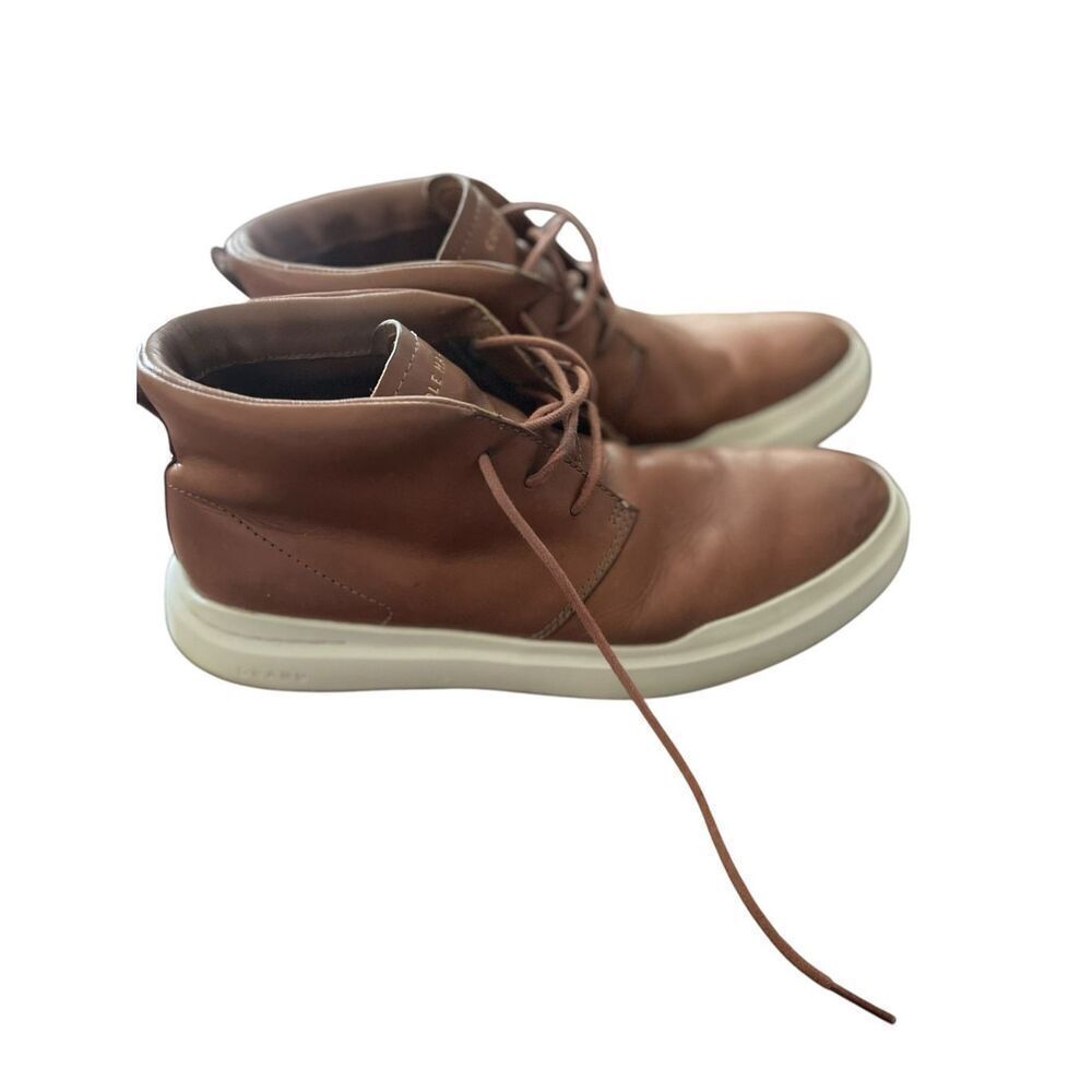 Cole Haan Men's Brown Grand Tour Lace Up Leather Chukka Sneakers Shoes Size 10M